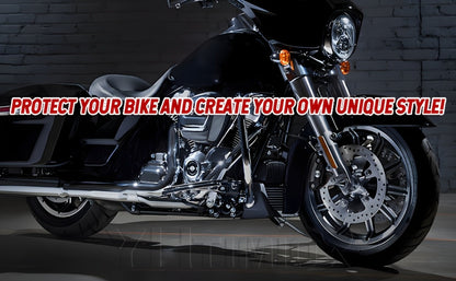 CNC Spike Motorcycle Front Axle Nut Covers Caps 3.6" – Fits Harley Touring Street Glide Road King Electra Glide Tri Glide 2008-Later