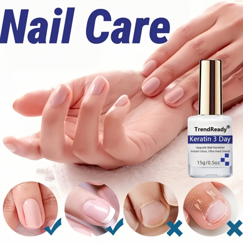 Vitamin E Nail Strengthener Oil, Two 15ml Bottles with Keratin Protein for Daily Manicure Care