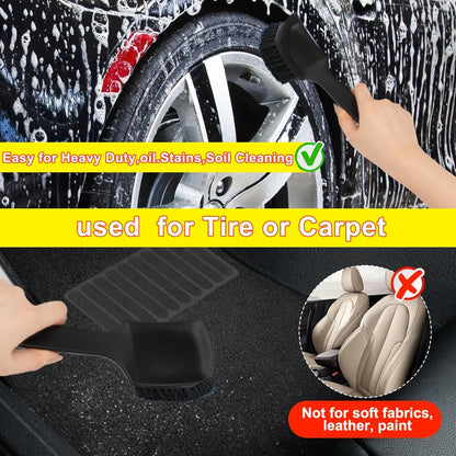 Car Wash Brush Kit with 69" Long Handle – 8-Piece Set with Tire Brush, Squeegee, Chenille Mitt, Detailing Brush & Microfiber Towel for Car