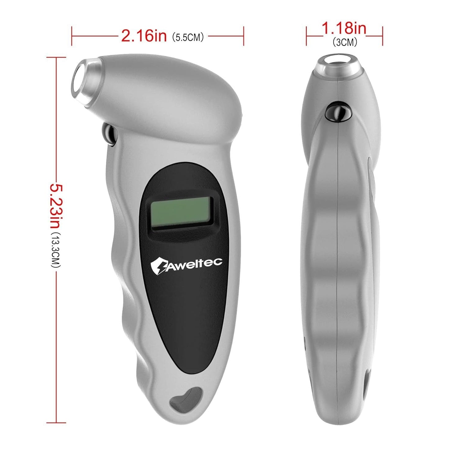 Digital Tire Pressure Gauge 2-Pack 150 PSI – Backlit LCD, 4 Modes PSI/Bar/KPA/Kgf, Non-Slip Grip for Car, Truck, Motorcycle & Bicycle