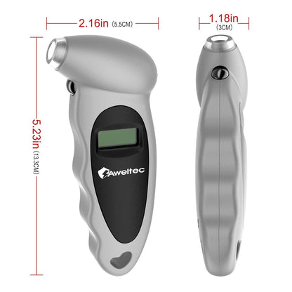 Digital Tire Pressure Gauge 2-Pack 150 PSI – Backlit LCD, 4 Modes PSI/Bar/KPA/Kgf, Non-Slip Grip for Car, Truck, Motorcycle & Bicycle