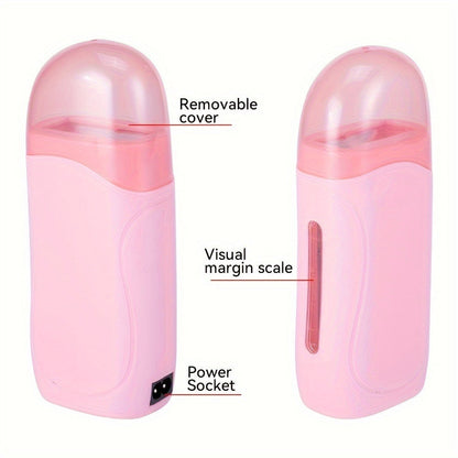 Wax Warmer Roller Kit for Hair Removal – Portable Electric Roll-On Soft Wax Heater for Women & Men, At-Home & Salon Waxing