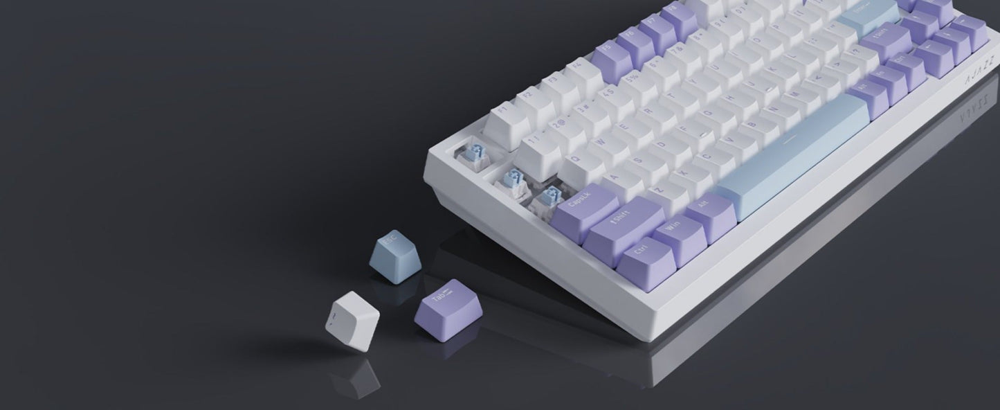 Hot Swap Gasket Mechanical Keyboard AJAZZ AK820 75%, Wireless 2.4GHz & Wired, Volume Knob, South-Facing RGB