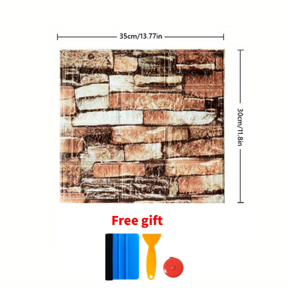 3D Peel and Stick Wood Grain Wallpaper Panels 50/100pcs – Self-Adhesive PVC Foam Wall Tiles