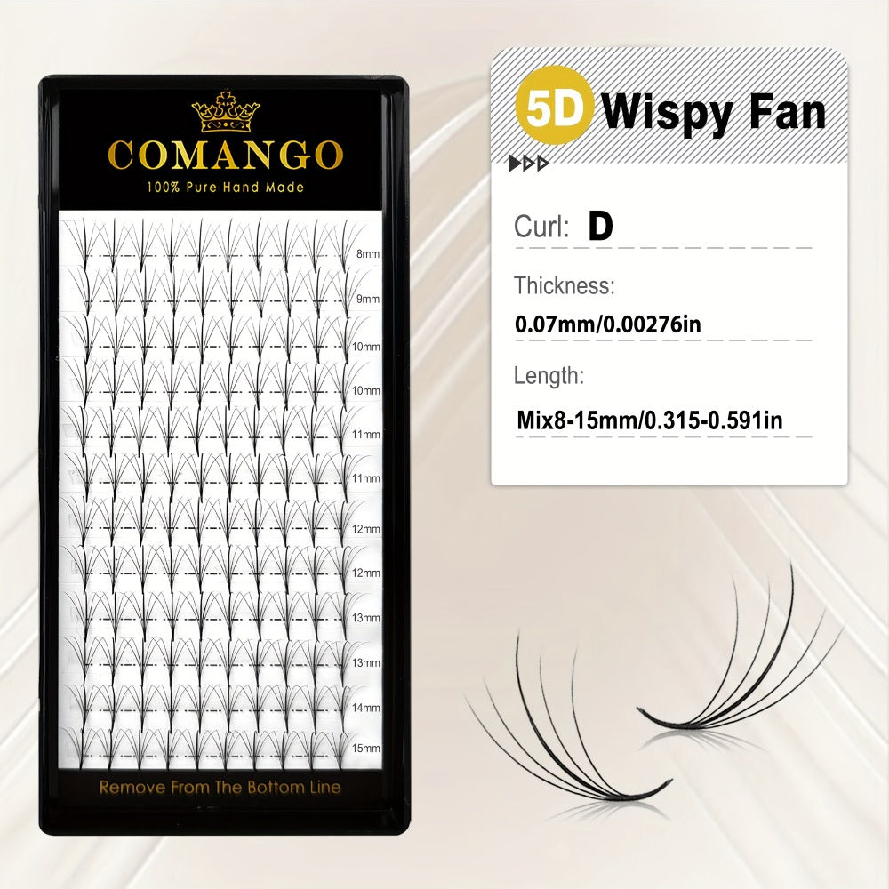 120-Fan Tray Premade Volume Lash Extensions 5D 7D 9D Wispy Faux Mink Eyelash Extensions C D Curl Mix 8-15mm