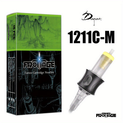 Tattoo Cartridge Needles with Frotage Label, 26 Retained RL RLT RS CM and M1 Cartridge Size Options