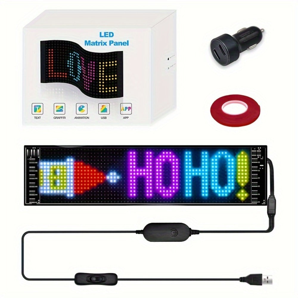 Flexible RGB LED Matrix Light Panel with USB Lead and Phone Controls in Three 4.72-Inch-Wide Size Options