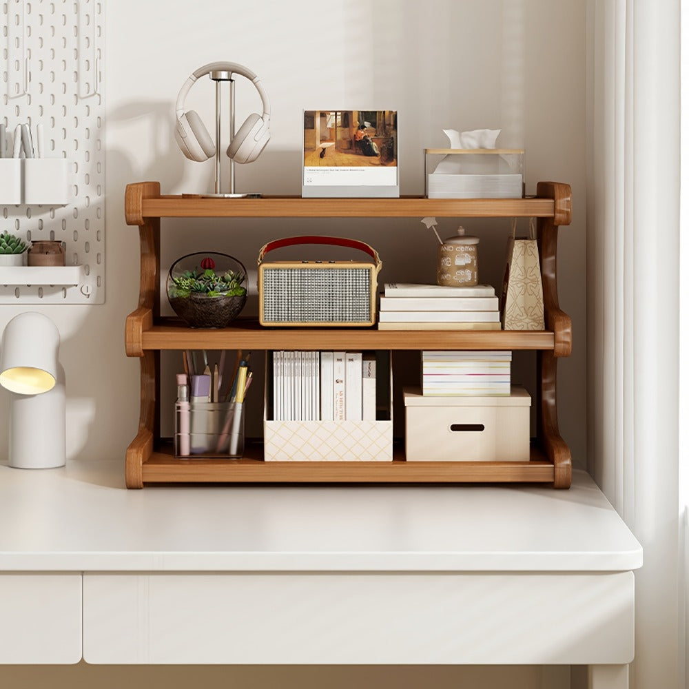 Shoe Rack Bamboo Freestanding Organizer with 3-Layer, 5-Layer or 6-Layer Brown Height Options