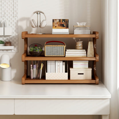 Shoe Rack Bamboo Freestanding Organizer with 3-Layer, 5-Layer or 6-Layer Brown Height Options