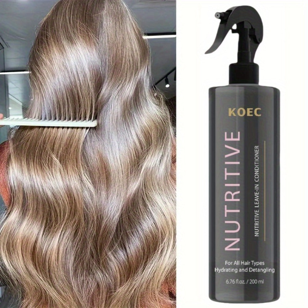 Keratin Biotin Leave-In Conditioner 6.76oz, Anti-Frizz Detangler with Argan Oil & Plant Extracts