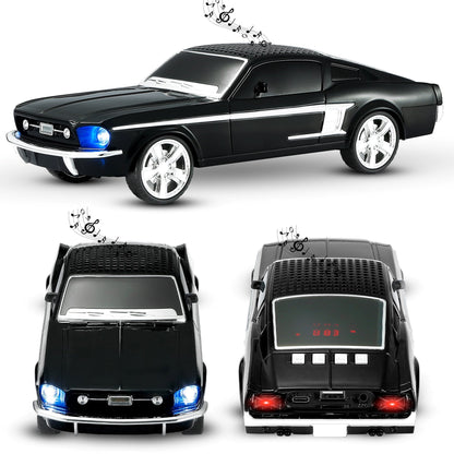 Fuzix WS-1967 Classic Car Bluetooth Speaker with LED Lights | Retro Replica Wireless Stereo, FM Radio, USB/TF/AUX, Built-in Mic