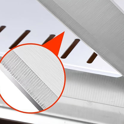 Stainless Steel Manual Meat Slicer Frozen Beef Cutter, 408 Steel Blade Rectangle Slicer for Beef Rolls Vegetables & Bone