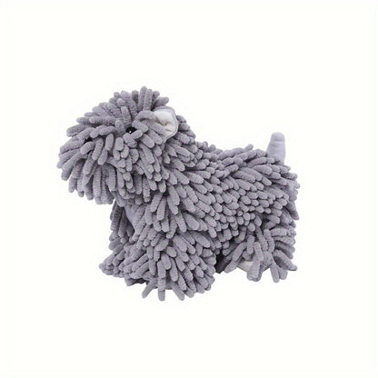 Microfiber Kitchen Towels Super Absorbent Cute Puppy Cartoon Design Dish Towels for Kitchen Bathroom Hand Towel Knit Fabric Quick Dry Blue