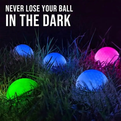 LED Golf Balls Glow in the Dark, Ultra-Bright 3-LED Night Golf Balls with 8-Min Reset Timer & Mesh Bag