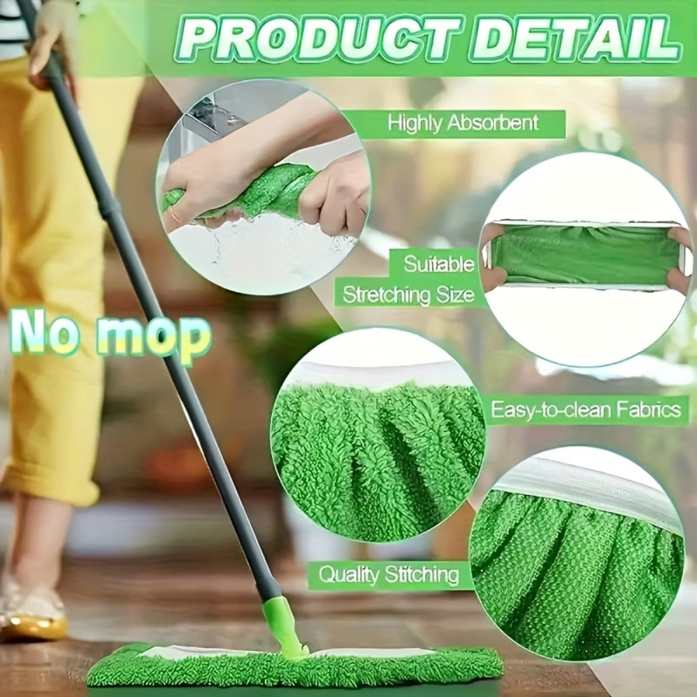 Microfiber Mop Pads 15-Pack Compatible with Swiffer Sweeper Reusable Washable Wet Dry Mopping Cloths Refill Pads for Hardwood Vinyl Tile