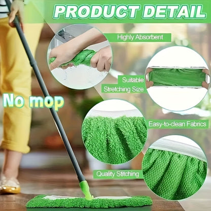 Microfiber Mop Pads 15-Pack Compatible with Swiffer Sweeper Reusable Washable Wet Dry Mopping Cloths Refill Pads for Hardwood Vinyl Tile