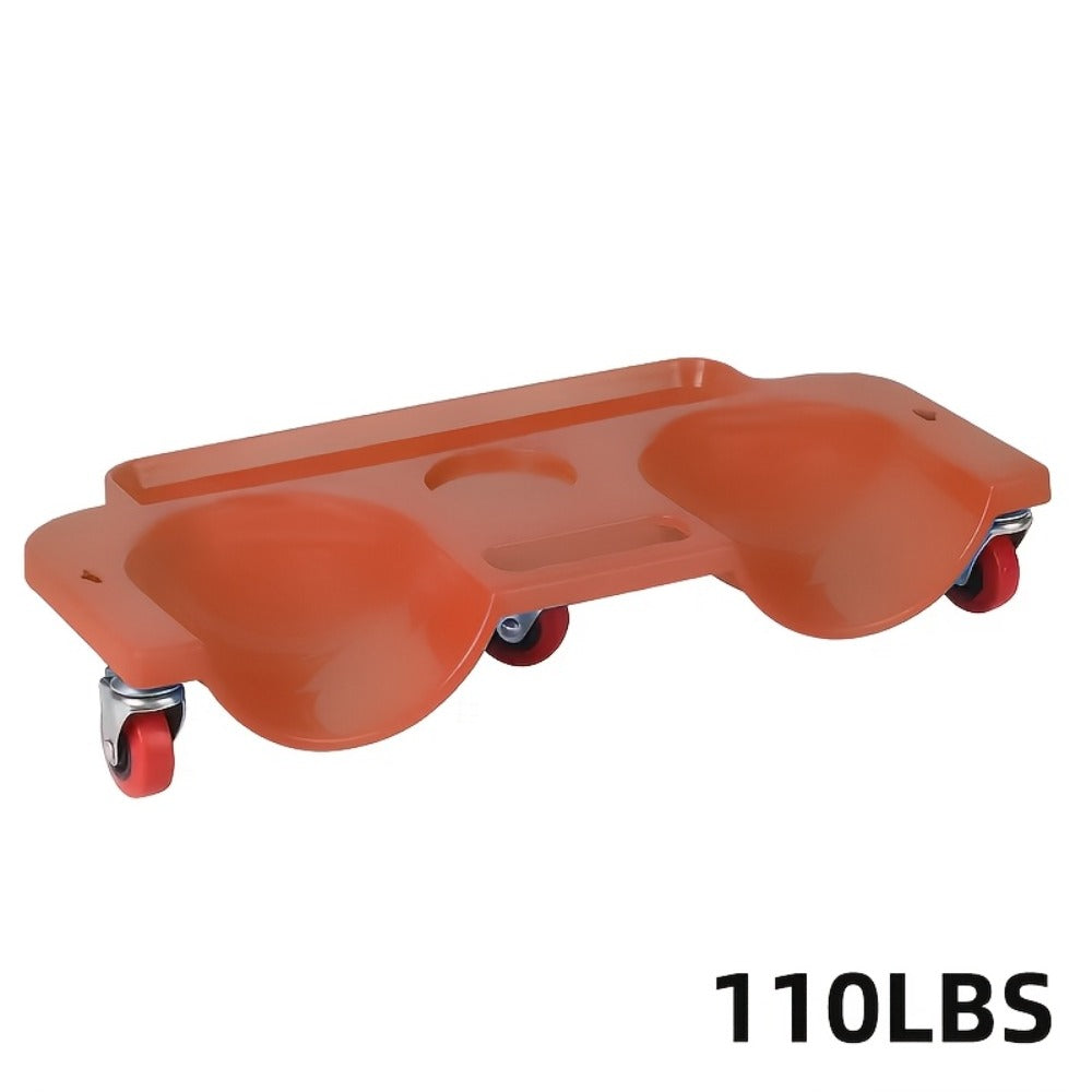 Rolling Knee Pad Creeper with Wheels Foam-Filled Knee Cups 20x5.5 Inch for Automotive Repair Flooring Garage Mechanic Kneeling Platform