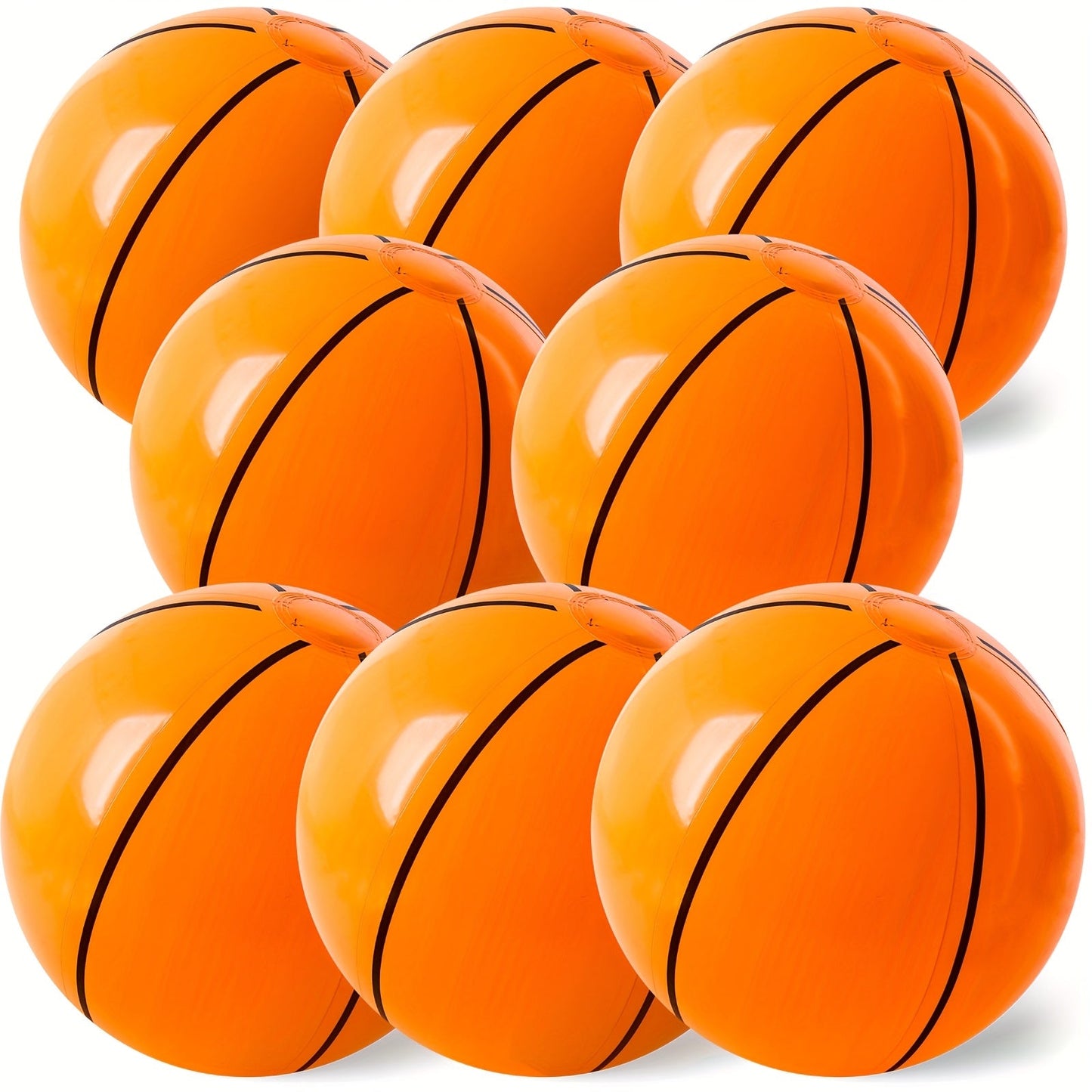 Inflatable Basketball Beach Ball 8 Pack 12 Inch for Birthday Party Decorations Pool Favors Goodie Bag Stuffers