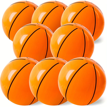 Inflatable Basketball Beach Ball 8 Pack 12 Inch for Birthday Party Decorations Pool Favors Goodie Bag Stuffers