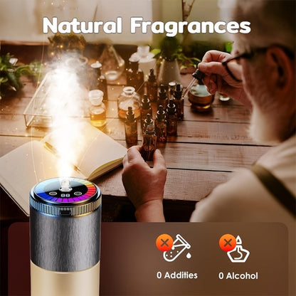 Car Aromatherapy Diffuser with Dynamic Light Show & Starry Sky Mode – Adjustable Scent Intensity, USB Rechargeable, Eliminates Odors