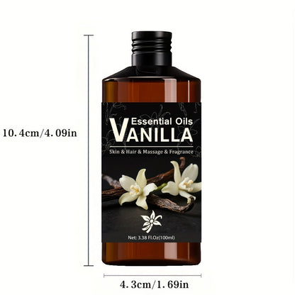 Aromatherapy Oil Vanilla Blend with Castor, Jojoba, Glycerin and Plant Extract in 100ml Bottle
