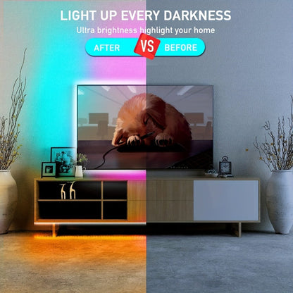 RGB LED Strip Lights for Party Wedding Event with 44-Key Remote – Colorful Color Changing Dimmable 50FT 100FT for Bedroom Kitchen Bar
