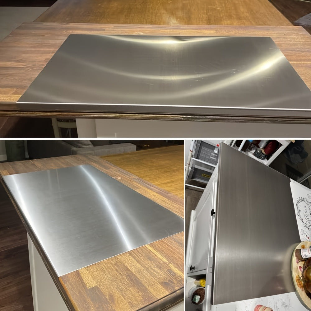 Cutting Boards for Kitchen, Stainless Steel Cutting Board Extra Large 27.5"×19.7" Double-Sided 304 Steel Board for Home & Commercial Kitchen