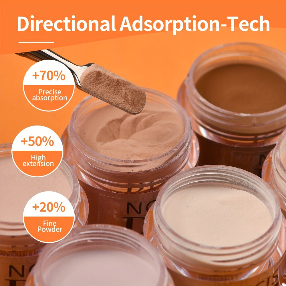 Nude Dipping Powder Set 6 Colors Light Beige Brown Neutral Shades Odorless Acrylic Nail Powder for French