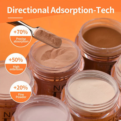 Nude Dipping Powder Set 6 Colors Light Beige Brown Neutral Shades Odorless Acrylic Nail Powder for French