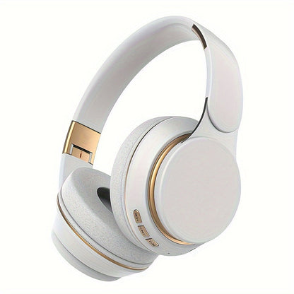 HD Foldable Over-Ear Headphones Wireless Built-In Mic Compatible PC Tablet Smartphone for Bedside Audio, Alarms and Room Entertainment