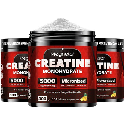 Micronized Creatine Monohydrate 5000mg Powder 300g 60 Servings, No Artificial Sweeteners or Flavors