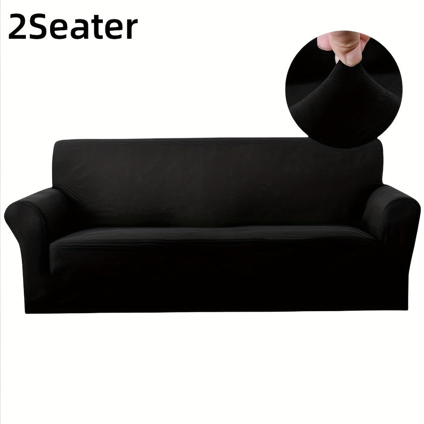Sofa Cover Elastic Stretch Slipcover for 1, 2, 3 or 4-Seater Sofas in Seven Solid Colors with Model-Specific Size and Color Options