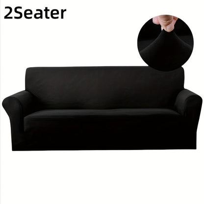 Sofa Cover Elastic Stretch Slipcover for 1, 2, 3 or 4-Seater Sofas in Seven Solid Colors with Model-Specific Size and Color Options