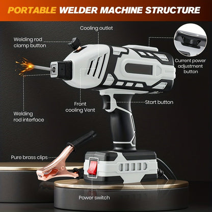 Portable Stick Welder IGBT 20-120A 110V – Handheld Arc Welder with Hot Start, Arc Force & Anti-Stick for Home & Auto Repair