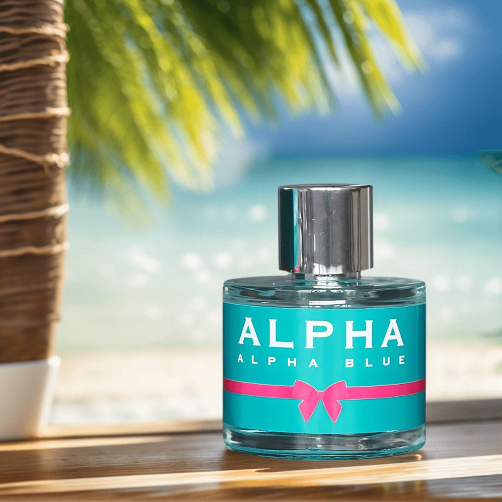 Perfume for Women Alpha Blue 100ml EDT Spray with a Sweet Floral Fragrance Profile in a Distinctive Bottle Presentation