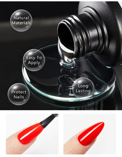 Gel Nail Polish Super-Glossy Top Coat in 15ml Soak-Off Formula with UV/LED Cure for Nail Art