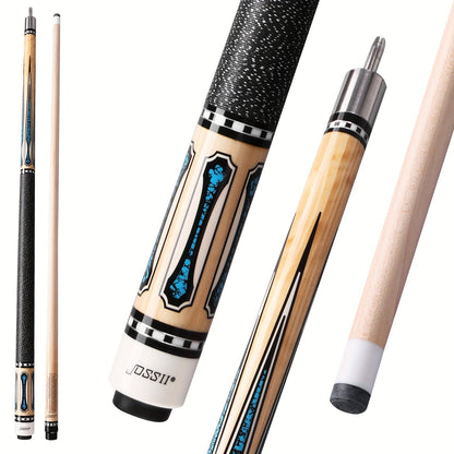 58-Inch Canadian Maple Pool Cue with 12.5mm Tip, Irish-Linen Wrap and Five SA-Series Design Codes