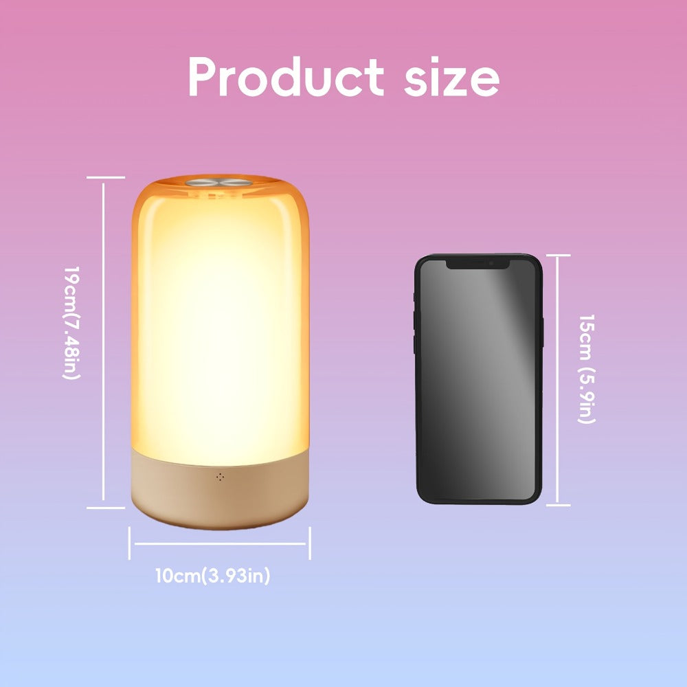 RGB Night Light Touch Control Bedside Lamp 13 Colors 3-Level Dimming LED Desk Lamp for Entryways, Bedrooms and Living Spaces