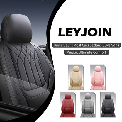 Car Seat Covers PU Leather Full-Coverage Set with Two-Front or Five-Seat Configuration Options
