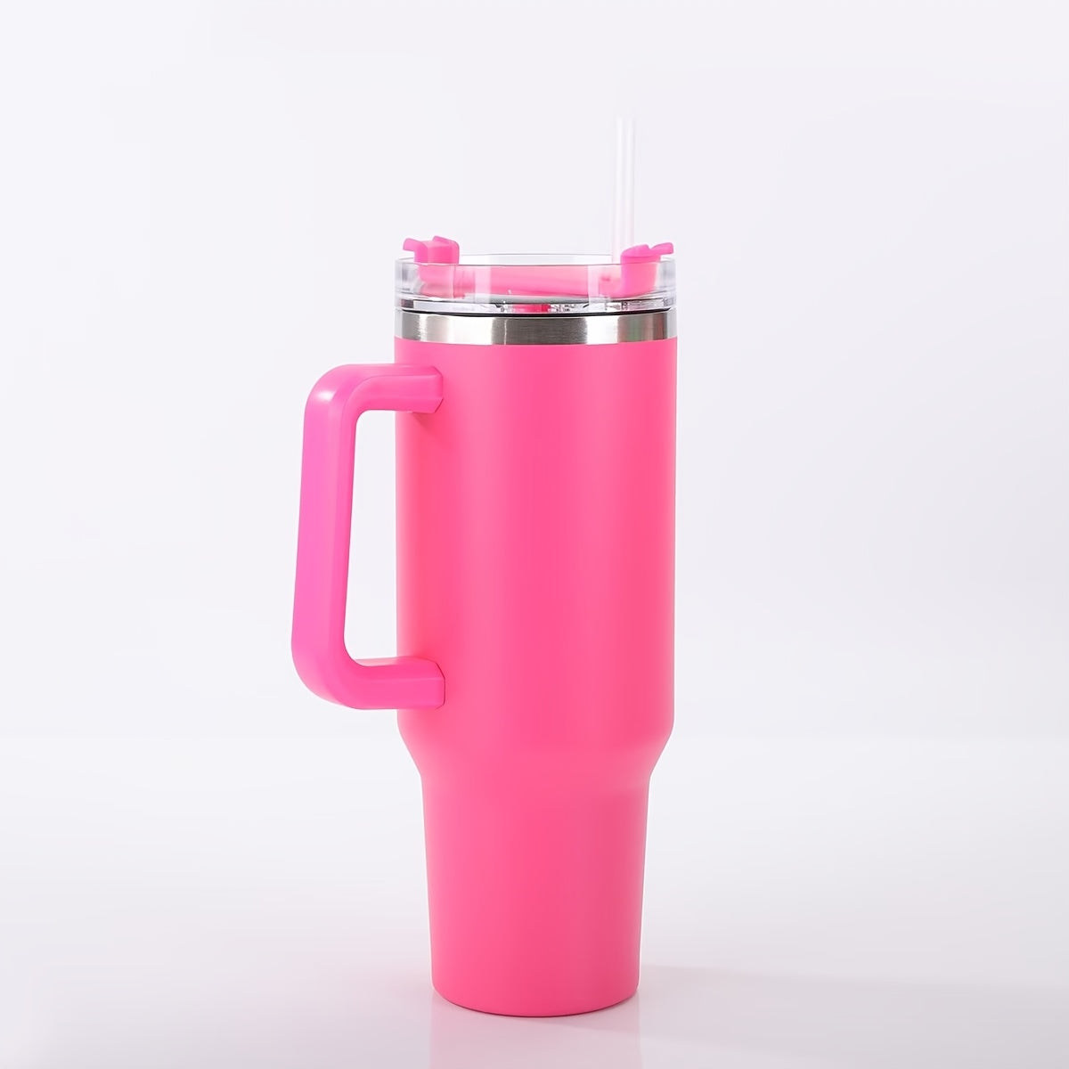 Insulated Tumbler 40oz with Handle & Straw Lid – Double-Wall Vacuum 304 Stainless Steel Travel Cup, Leakproof & Rustproof