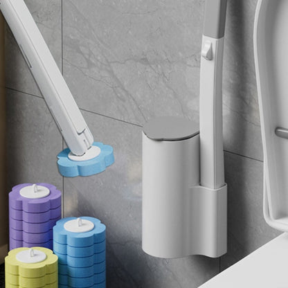 Disposable Toilet Brush Set with Replacement Brush Heads Wall Mounted or Floor Standing for Entryways, Bedrooms and Living Spaces