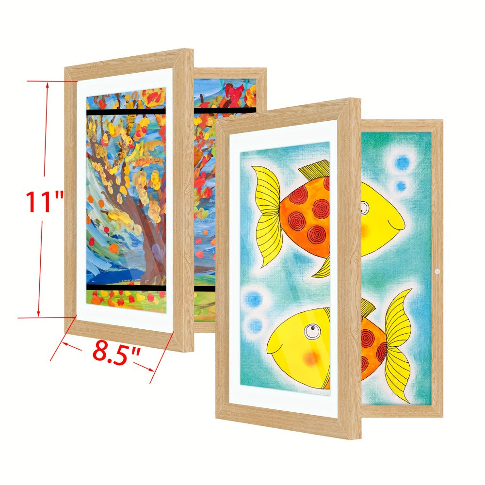 Kids Art Frame Changeable Front-Opening Display, Children Artwork Picture Frame for 8.5x11 & 10x12.5 Drawings