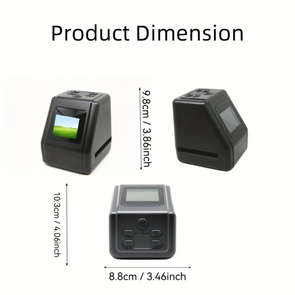 Film Scanner 10MP Negative & Slide Scanner, Converts 35mm/110/Super 8 Film to Digital JPEG, 2.0" LCD Screen