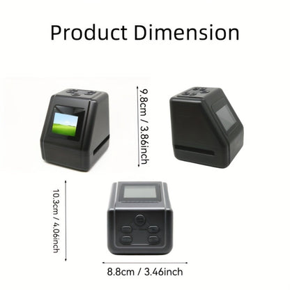 Film Scanner 10MP Negative & Slide Scanner, Converts 35mm/110/Super 8 Film to Digital JPEG, 2.0" LCD Screen