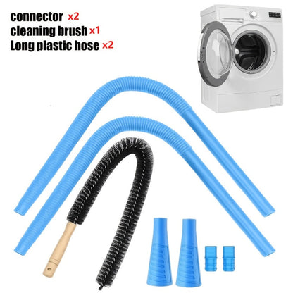 Dryer Vent Cleaner Kit Vacuum Hose Attachment Lint Remover Brush Flexible Dryer Duct Cleaning Tool for Removing Lint Debris Blockage