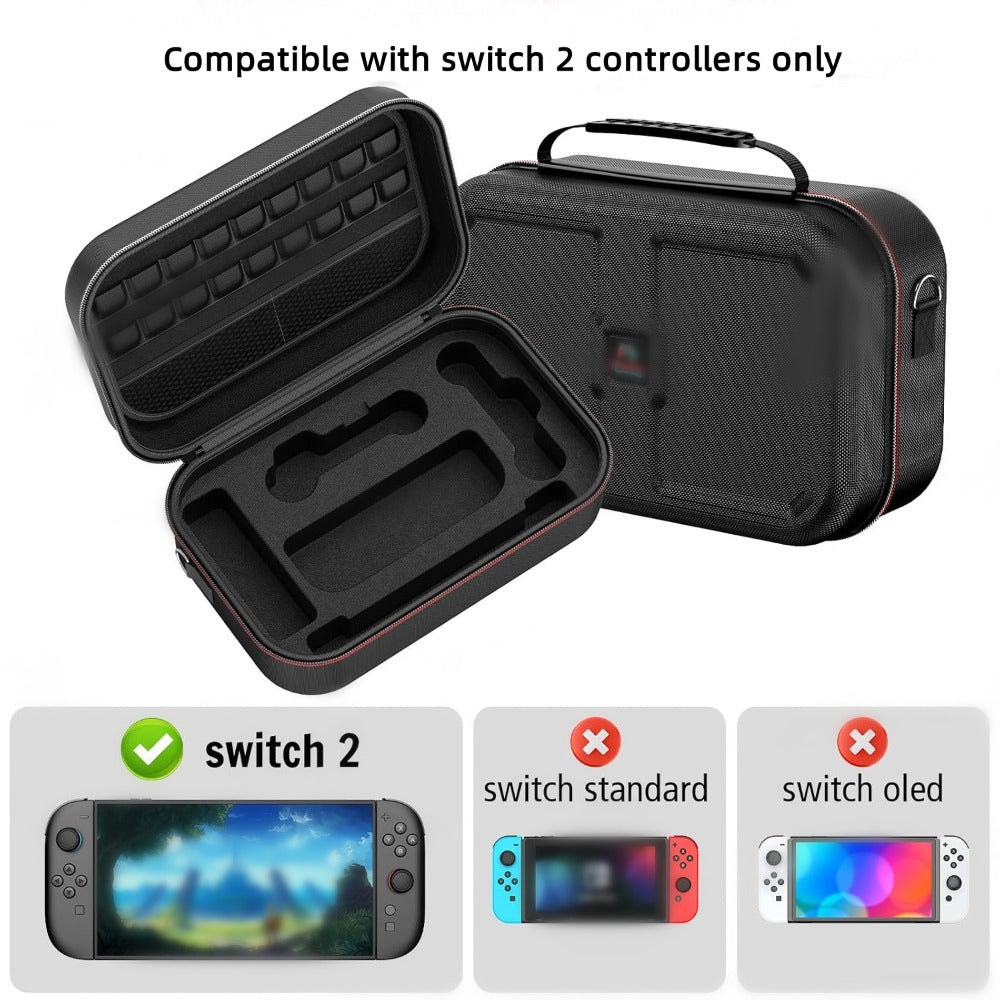 XL Carrying Case Compatible with Nintendo Switch 2, Card Slots, Accessory Compartments and Shoulder Strap