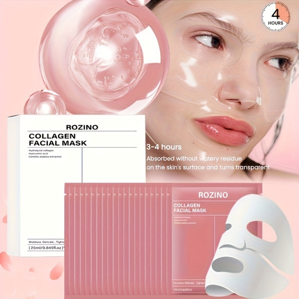 Collagen Sleeping Mask 20pcs Hyaluronic Acid Aloe Vera Deeply Moisturizing Overnight Hydrating Night Mask for Sensitive All Skin Types