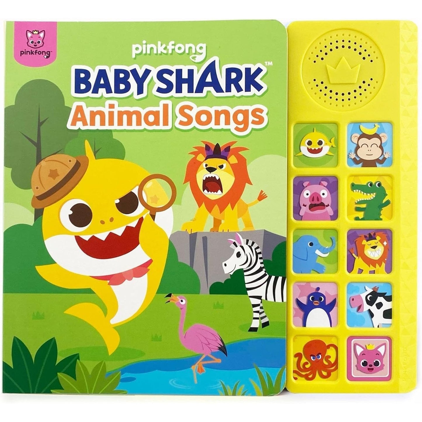 Baby Shark Sound Book for Toddlers, Pinkfong 10-Button Interactive Animal Songs Sing-Along Nursery Rhymes Learning Book Kids Ages 1-3