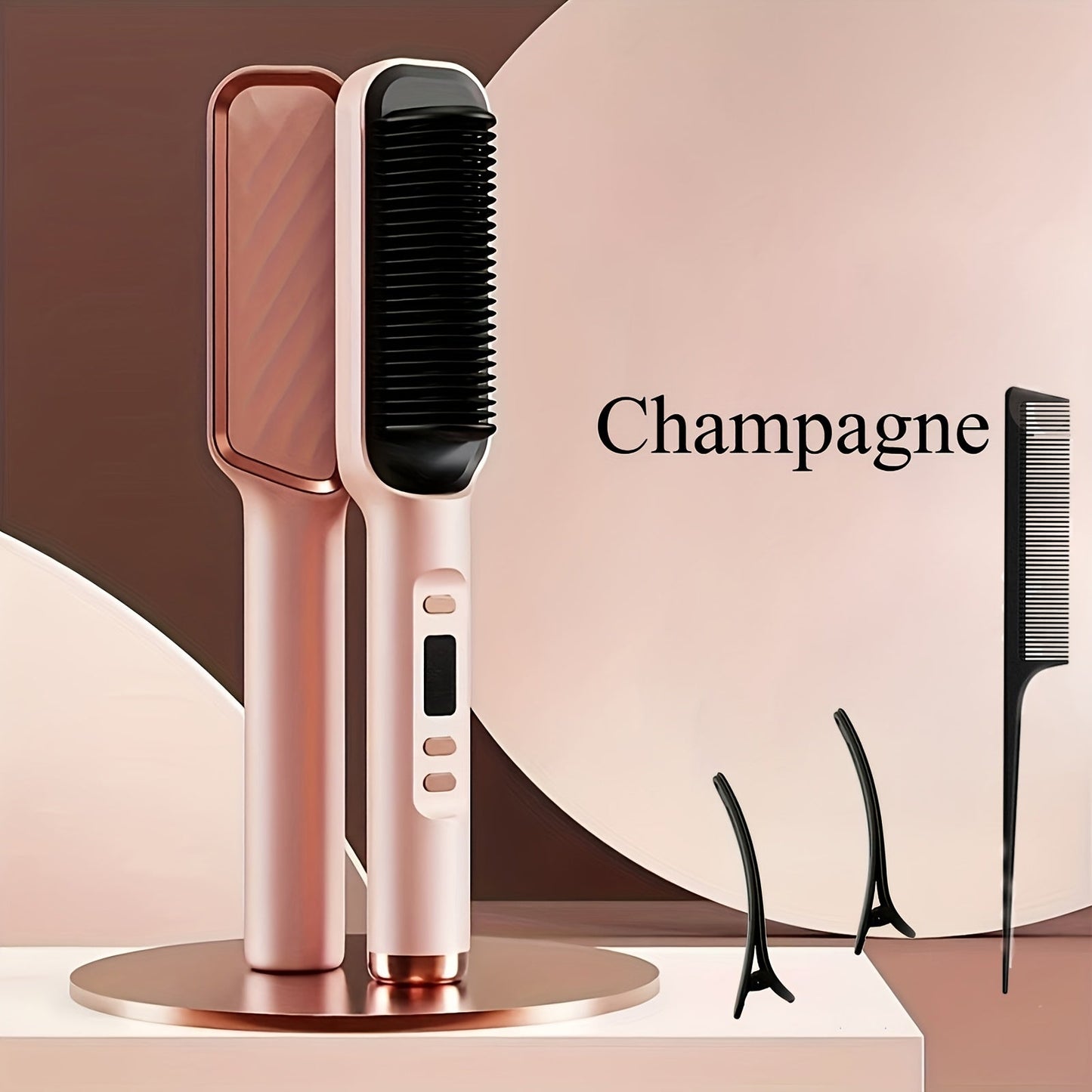 2-in-1 Wet and Dry Hair Straightener Curler Portable Flat Iron Fast Heat Adjustable Temperature, for Home, Travel and Salon Hair Styling
