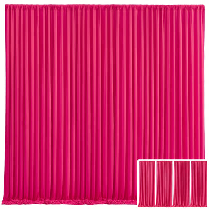 Blackout Backdrop Curtain 4 Pack 5x10 Ft - Heavyweight Nonwoven, Wrinkle-Resistant for Entryways, Bedrooms and Living Spaces